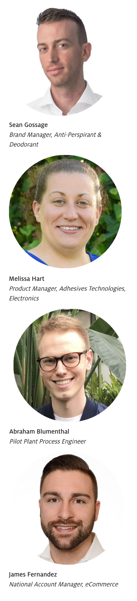 Sean Gossage, Melissa Hart, Abraham Blumenthal, James Fernandez