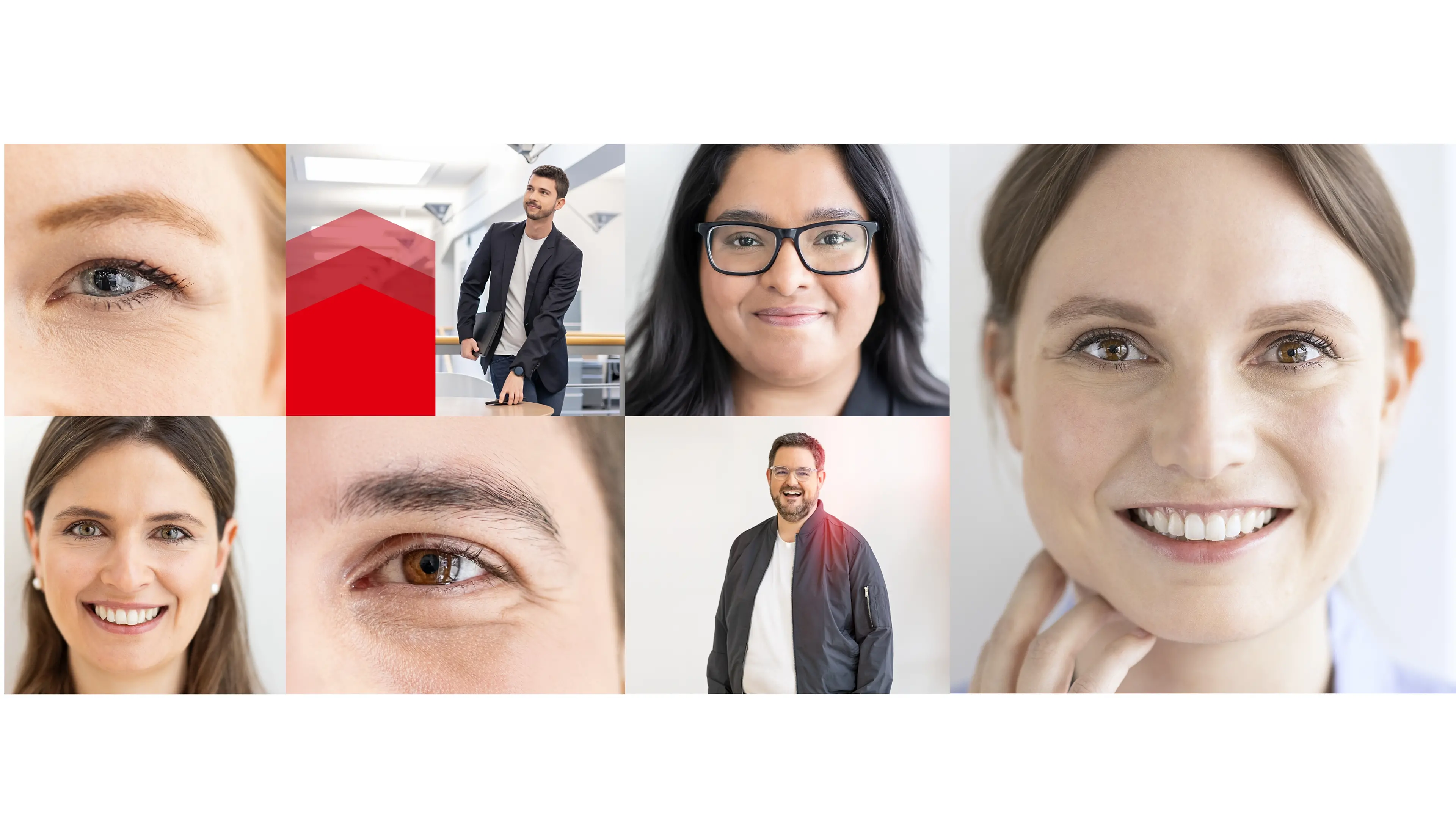 Varios retratos de empleados de Henkel reunidos en un collage