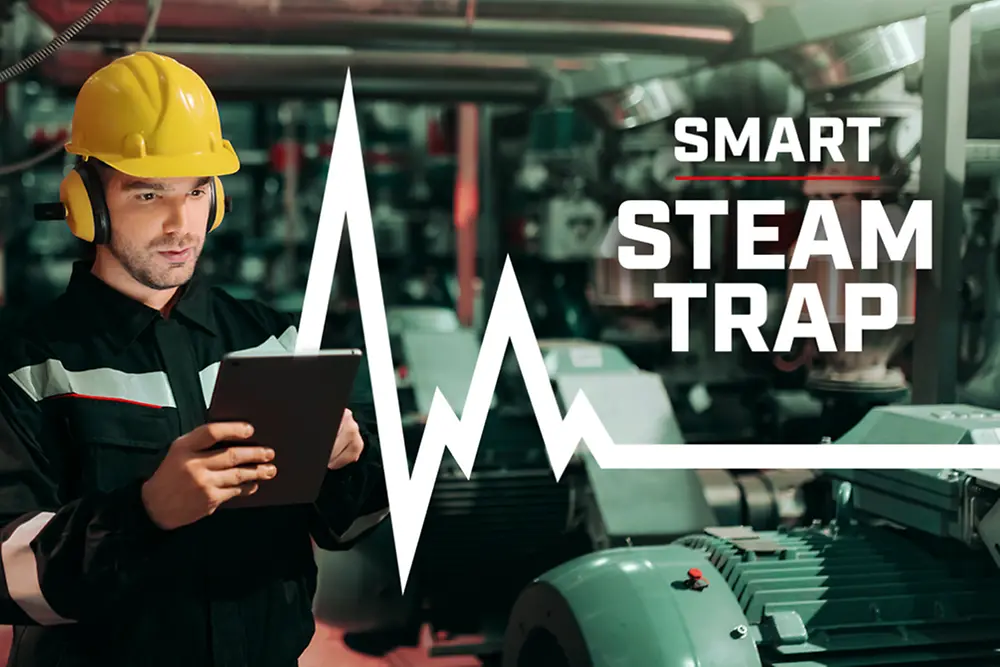 Loctite Pulse Smart Steam Trap, técnico de procesos de mantenimiento en una planta. 