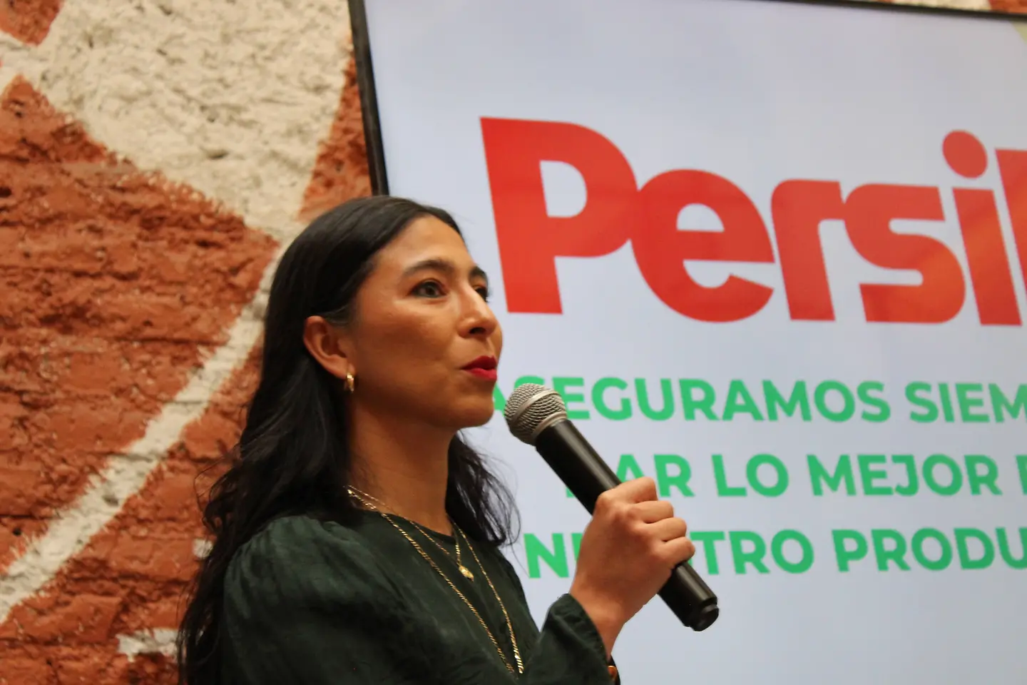 María Fernanda Aguilar, vocera de Henkel, durante el relanzamiento de Persil en México